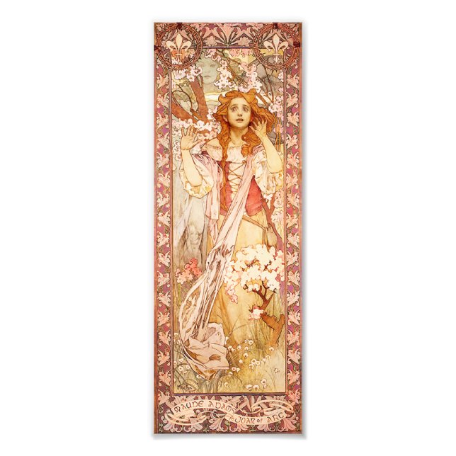 Foto Impressão de Joana d'Arc por Alphonse Mucha (Frente)