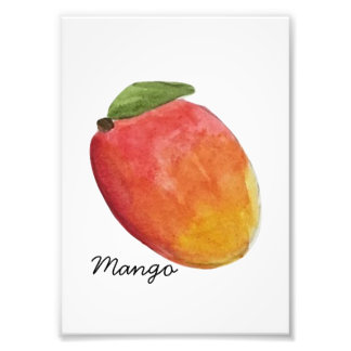 Foto Impressão de Mango de Aquarela