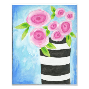 Foto Impressão de Peonias Rosa