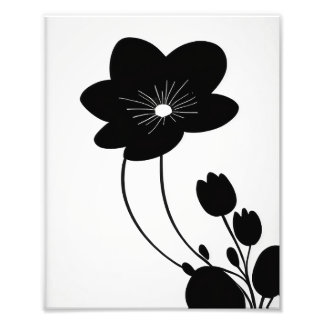 Foto Impressão de Poster de Flor de Tinta Minimizada