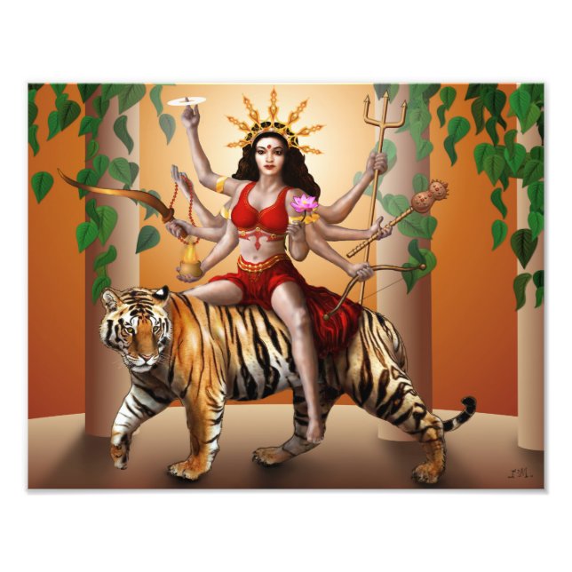 Foto Impressão de proteção Deusa Durga, 14" x 11" (Frente)