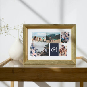 Foto Impressão de Quadro Floral de Colagem de Fotografi