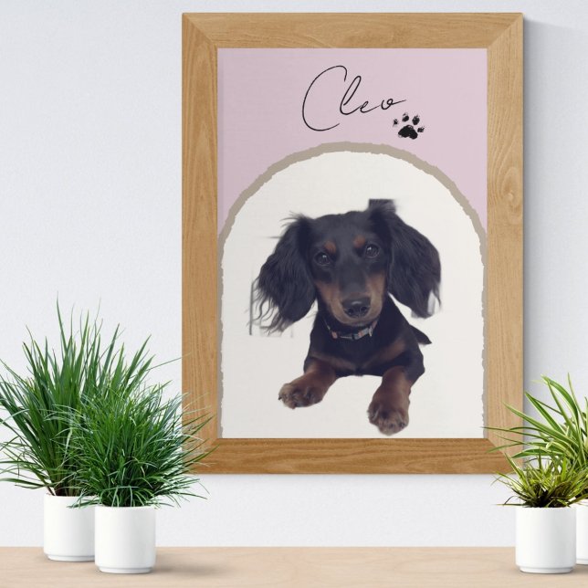 Foto Impressão de Retrato de Pet de Arco Moderno Person (Celebrate your pet with this custom pet portrait! )