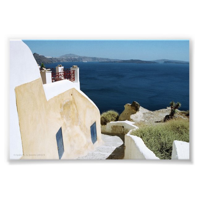Foto Impressão de santorini da ilha grega (Frente)