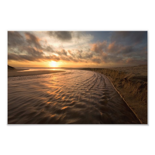 Foto Impressão de Sunset de Praia: Praia de Montara, CA (Frente)