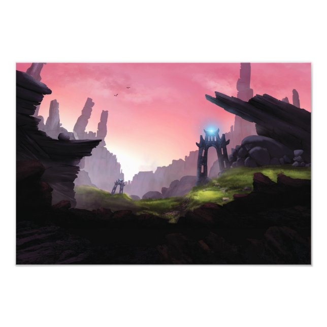 Foto Impressão de vale épico fantástico. (Frente)