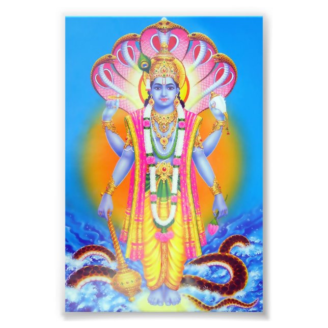Foto Impressão de Vishnu (4" x 6") (Frente)