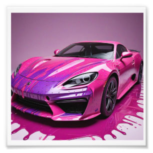 Foto impressão digital de um carro de corrida em tinta