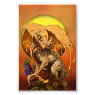 Foto Impressão do dragão 4x6 da manteiga de amendoim