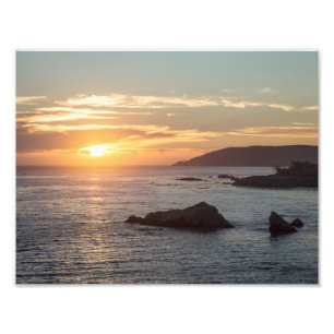 Foto Impressão do por do sol da praia de Pismo