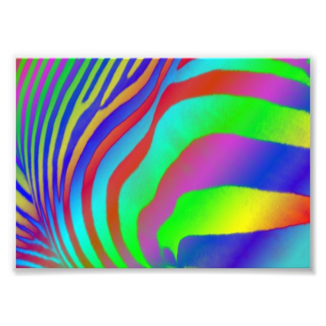 Foto Impressão do Rainbow Zebra (Frente)