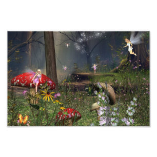 Foto Impressão feericamente da floresta