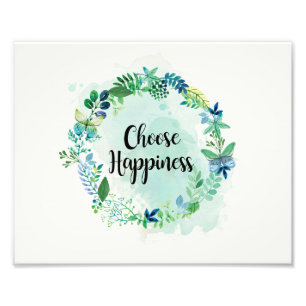 Foto Impressão floral das citações, aguarela inspira