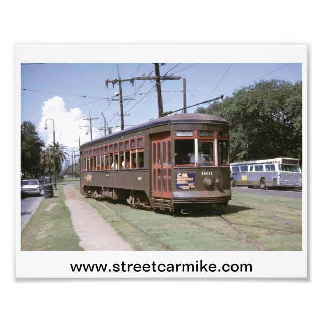 Foto Impressão New Orleans Streetcar 961 8x10 (Frente)