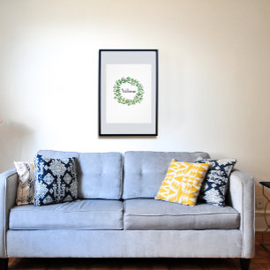 Foto Impressão Personalizado de Script Wreath de Boas-V