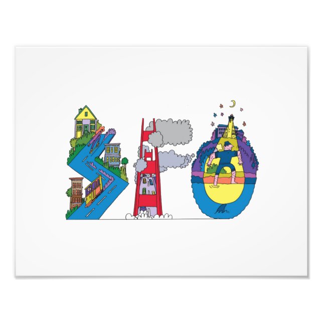 Foto Impressão personalizado | SAN FRANCISCO, CA (SFO) (Frente)