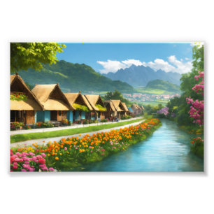 Foto Impressionante cenário no papel fotográfico Satin