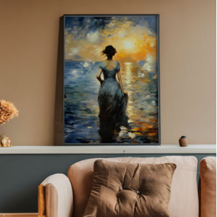 Foto Impressionismo de Garota e Mar