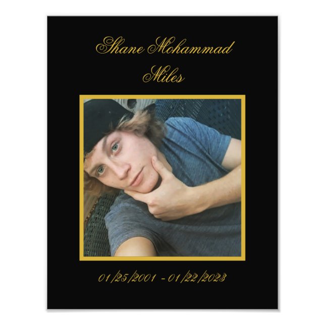 Foto In Memoriam Personalizado Luto  (Frente)
