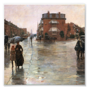 Foto Infância Hassam - Dia da Chuva, Boston