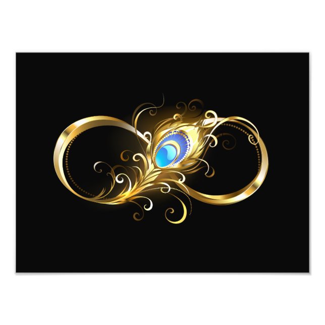 Foto Infinidade com a pena Pavão de Ouro (Frente)