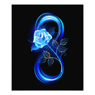 Foto Infinito brilhante com rosa azul
