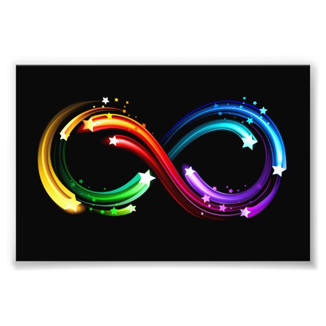 Foto Infinity symbol of rainbow comets (Frente)