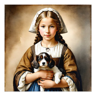 Foto "Innocência Afluente" "Cornelia" Rapariga Com Pupp