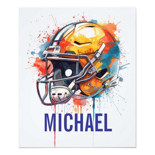 Foto Inspirational Motivational Football Helmet Name (Frente)