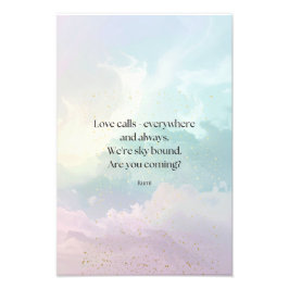 Foto Inspirational Motivational Rumi Quote Pastel Cloud