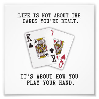 Foto Inspirational Saying Playing Cards Poker Quote