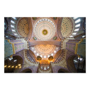 Foto Interior novo da mesquita em Istambul