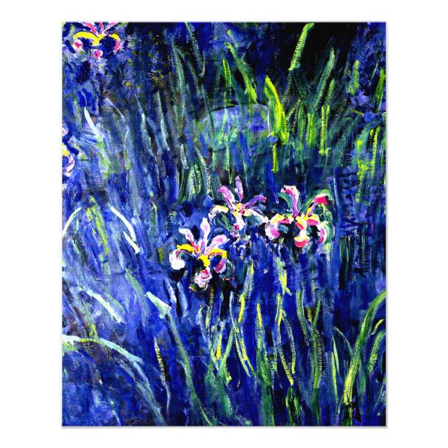 Foto Irises, famosa pintura floral de Claude Monet (Frente)