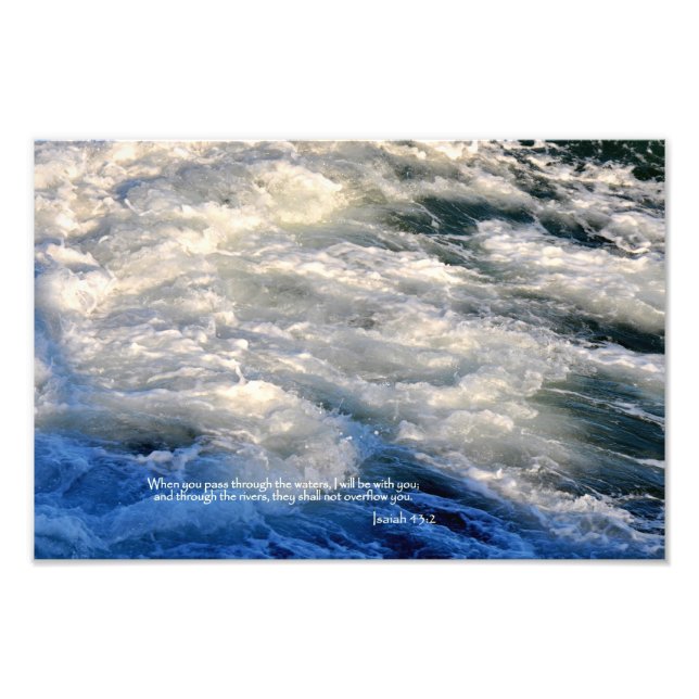 Foto Isaiah 43:2 Quando você passa pelas águas, (Frente)