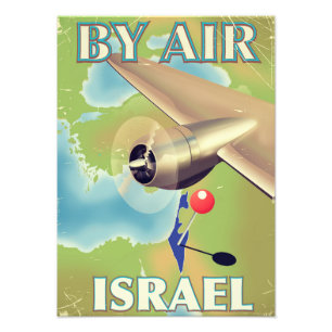 Foto Israel por viagens vintage de poster aérea