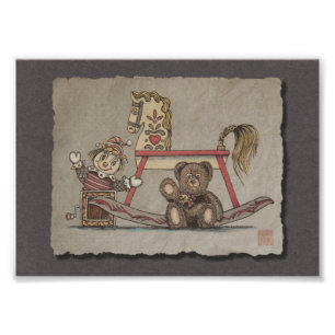 Foto Jack na caixa, cavalo e urso