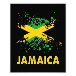 Foto Jamaica Retro WaterColor Jamaican Flag