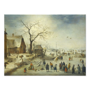 Foto Jan Brueghel o mais novo - aldeões no gelo