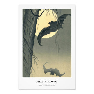 Foto Japanese Art Print - Ohara Koson - Bats