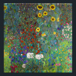 Foto Jardim de fazenda com girassóis | Gustav Klimt |<br><div class="desc">Jardim de fazendas com Sunflower é uma pintura de 1907 de Gustav Klimt.</div>