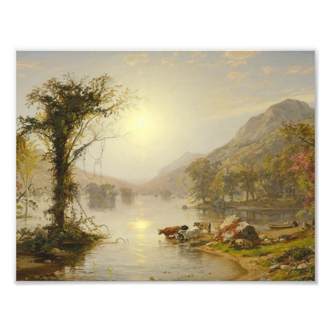 Foto Jasper Francis Cropsey - outono no lago Greenwood (Frente)