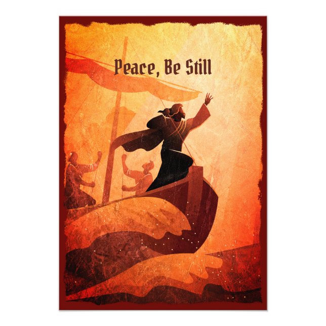 Foto Jesus acalma a tempestade | Bíblia Verso (Frente)