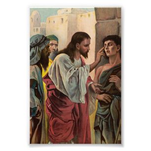 Foto Jesus Cristo curando o homem cego