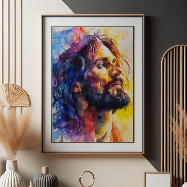 Foto Jesus Cristo Watercolor (Criador carregado)