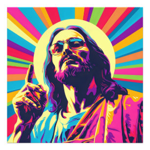 Foto Jesus Legal Pop Art Colorido