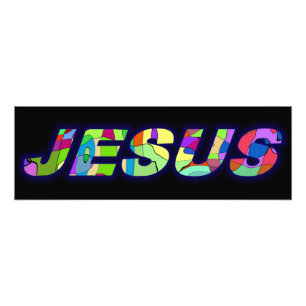 Foto Jesus Sign In Multi Colors