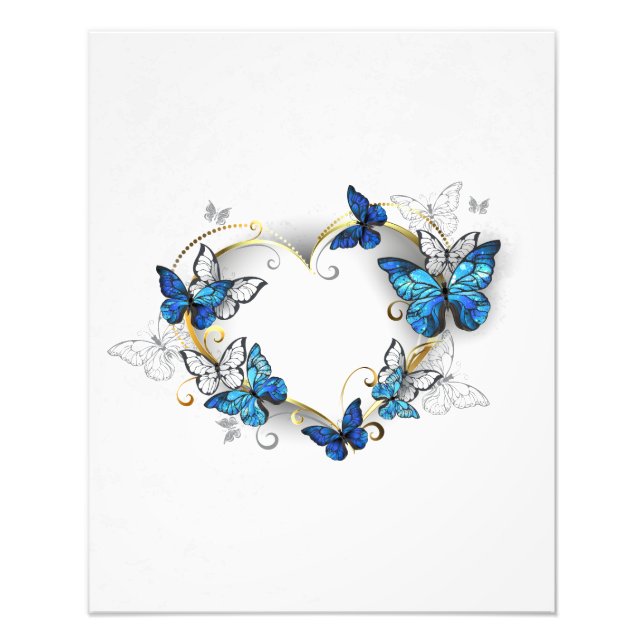 Foto Jewelry Heart with Butterflies Morpho (Frente)