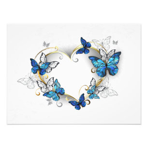 Foto Jewelry Heart with Butterflies Morpho