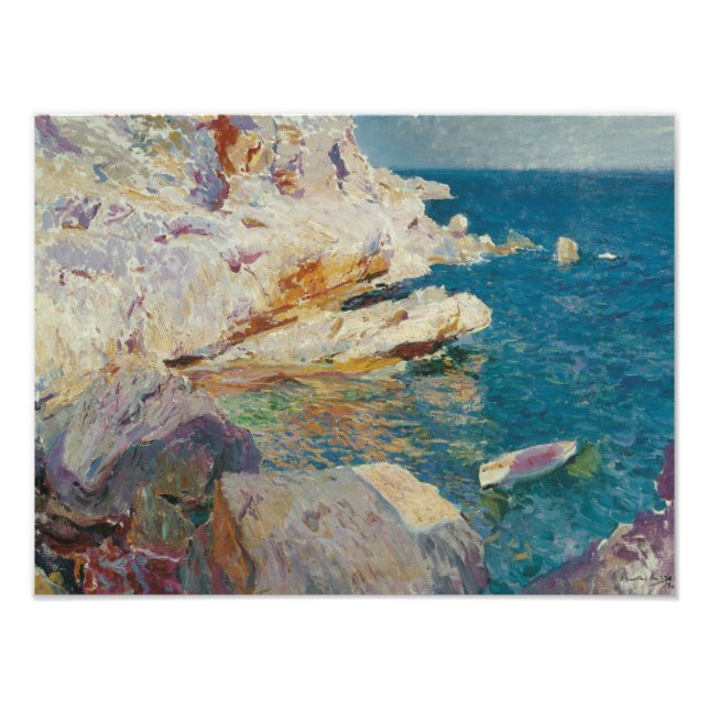 Foto Joaquin Sorolla-Rocks de Javea e o Barco Branco (Frente)