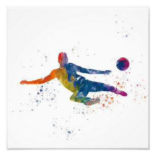 Foto jogador de futebol aquarela
